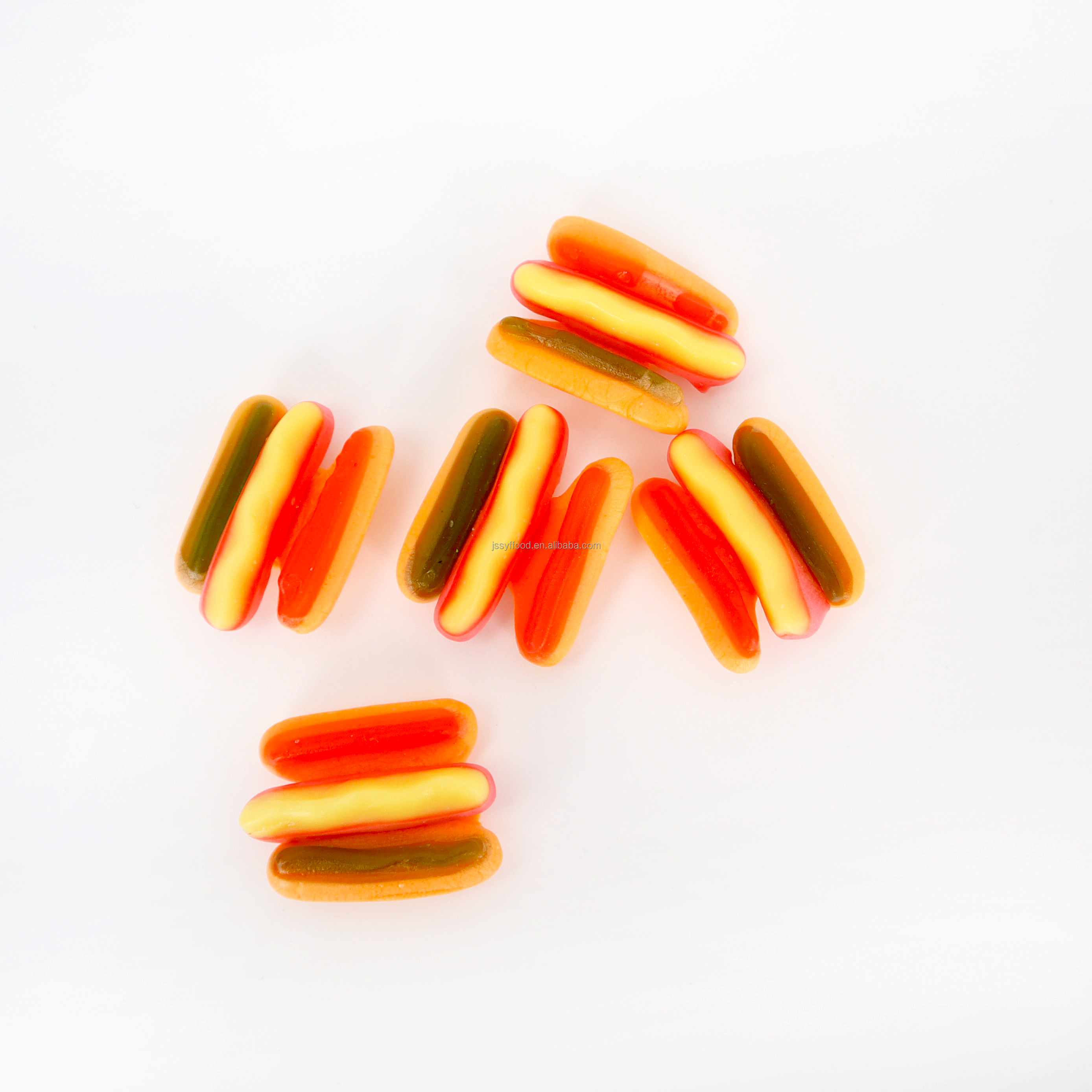 Wholesale Custom assorted candy halal high quality sweet sour flavour Hot dog gummy candy