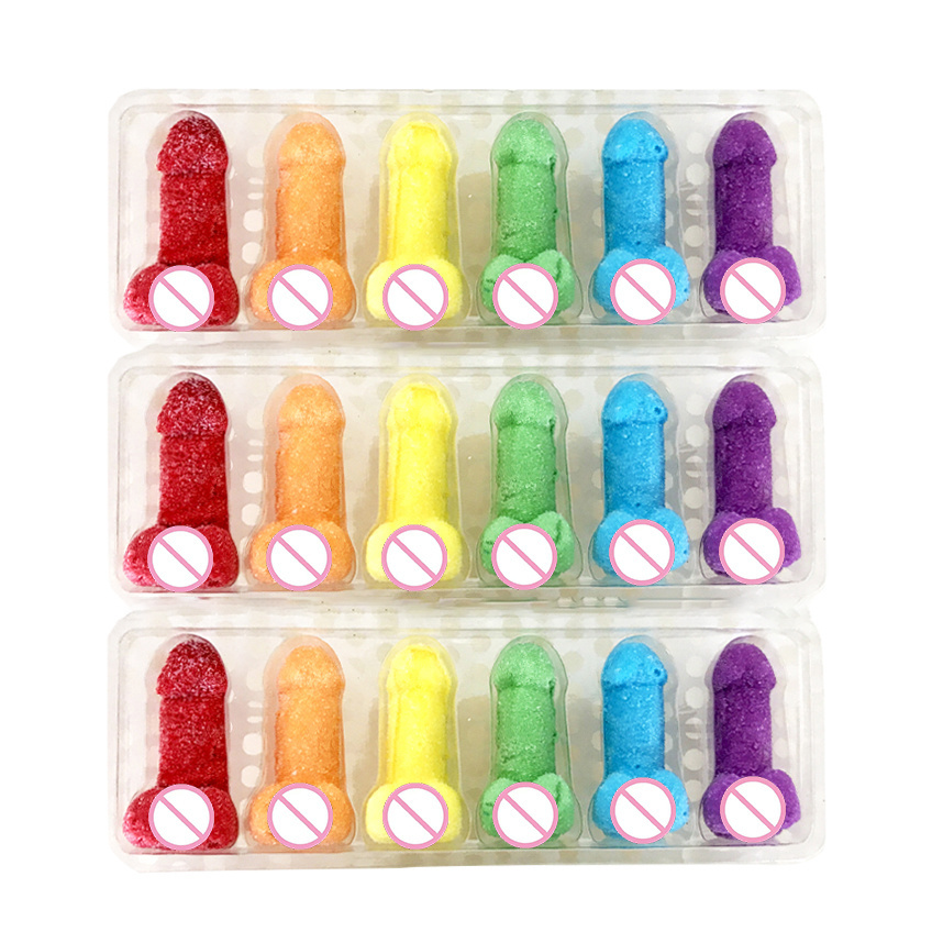 Adult sex candy wholesale multicolor penis shape marshmallow hard candy lollipop