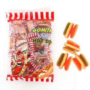 Wholesale Custom assorted candy halal high quality sweet sour flavour Hot dog gummy candy