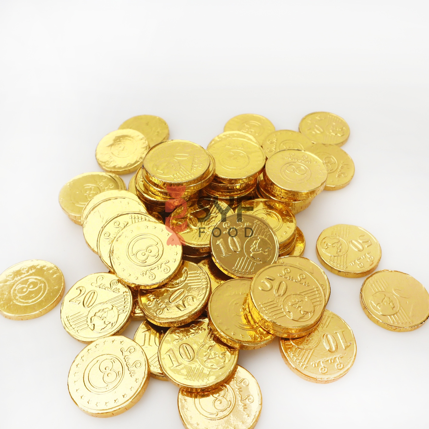 Bulk 2.6g Chocolate coins Custom Personal label pure coco high quality Chocolate gold coins sweets