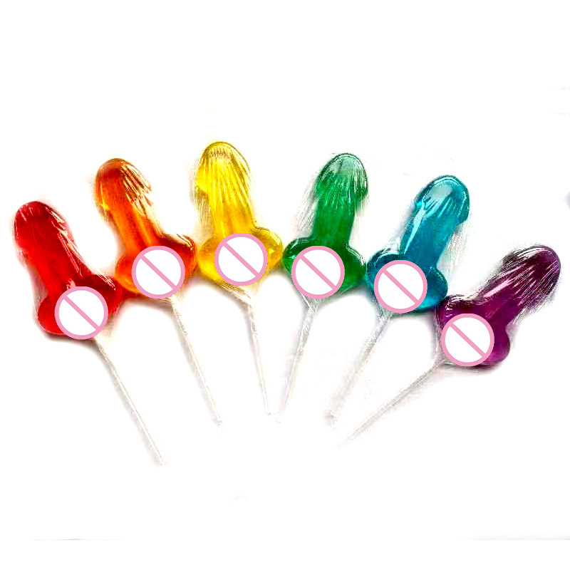 Adult sex candy wholesale multicolor penis shape marshmallow hard candy lollipop