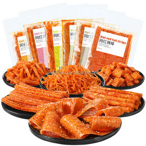 Hot sale Chinese tradition nostalgic casual Spicy taste snacks bulk Spicy strip gluten latiao