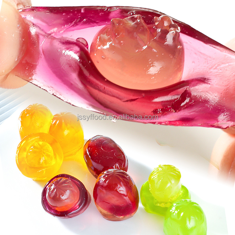 HACCP/BRC Certificate peach and mango Peeling gummy candy Jelly fruit Casings gummy candy