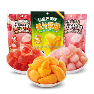 HACCP/BRC Certificate peach and mango Peeling gummy candy Jelly fruit Casings gummy candy