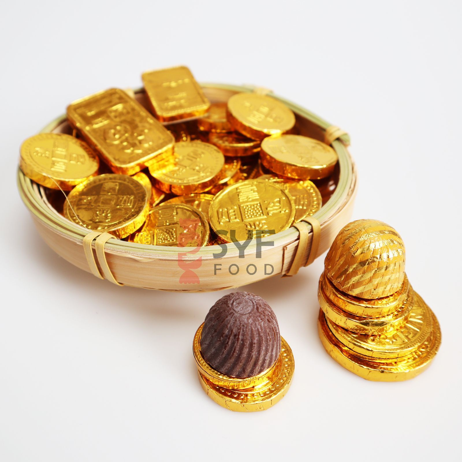 HACCP/BRC/Halal certificate wholesale bulk milk chocolate candy Chocolate gold coin