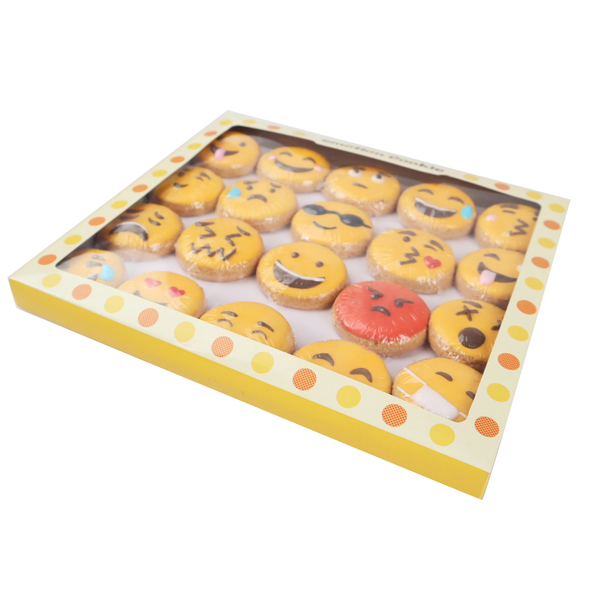 Halal wholesale biscuits OEM delicious expression smiling face butter cookies