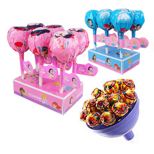 OEM Factory direct sale Giant plastic Big bom lollipop with Multicolour mini fruit flavour lollipop candy