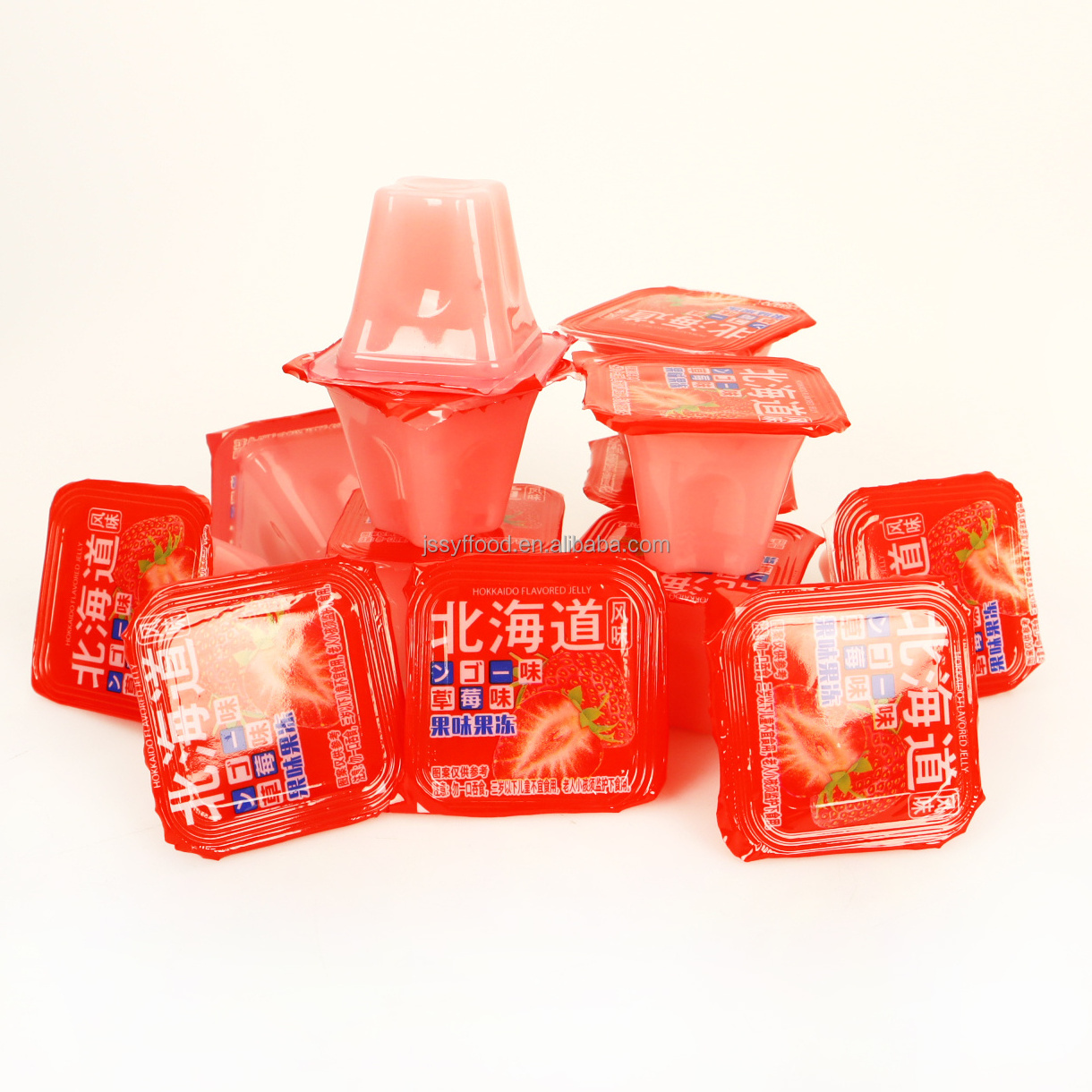 OEM wholesale customization Fruit jelly cups strawberry pudding Mini cup jelly