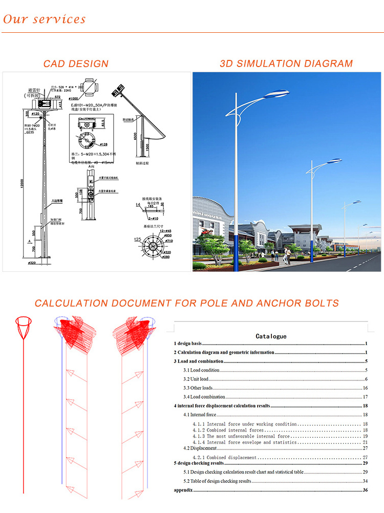 High Quality Q235 hot dip galvanised steel 3m 6m 8m 10m mid hinged folding street light pole