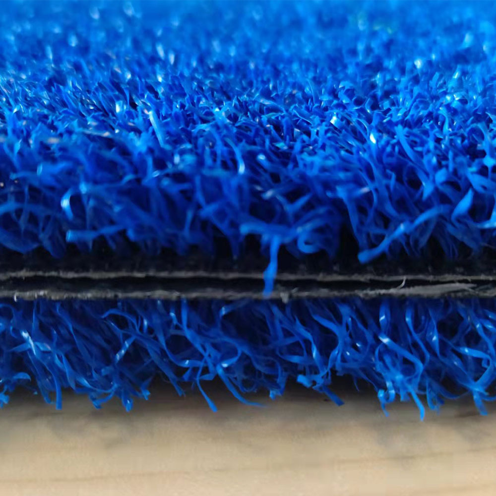 High density synthetic blue turf artificial grass for hockey/golf/tennis/padel courts sports flooring