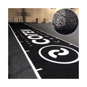 Multi-function grass artificial black/gray grass synthetic turf green grass carpetsled gym mat with printing logo