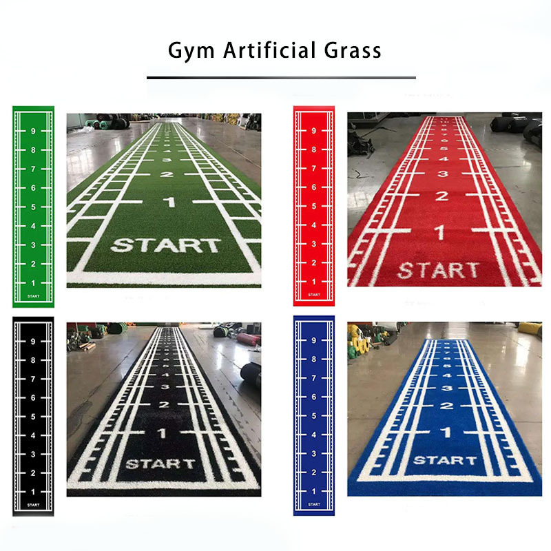 Outdoor and indoor sled gym turf customized sport flooring turf mat black artificial grass for gym/studio