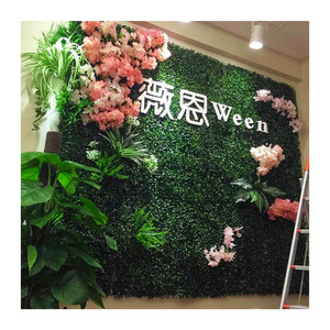 Wholesale UV Plant Flower Artificial Green Plant Grass Wall Vertical Garden Grass