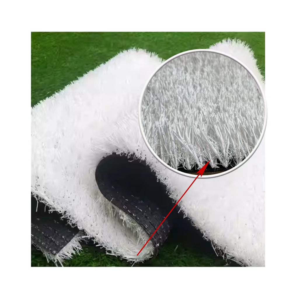 White color artificial grass synthetic landscape lawn outdoor grass turf carpet high quality