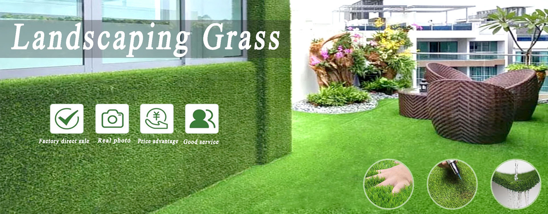 Outdoor natural synthetic turf green grass carpet football lawn landscape artificial grass for garden