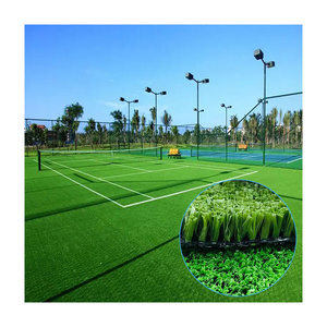 High density indoor sports green artificial grass mat basketball artificial turf padel tennis court