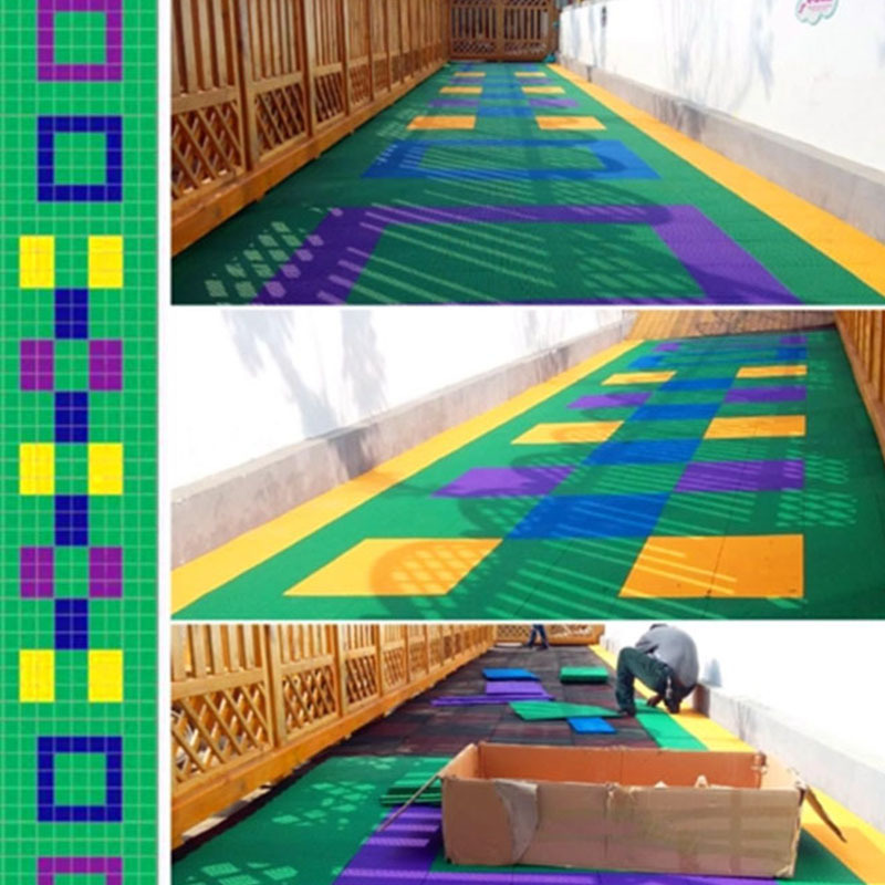 Outdoor Basketball Court floor Modular PP Interlocking suspended Sports Flooring Tiles