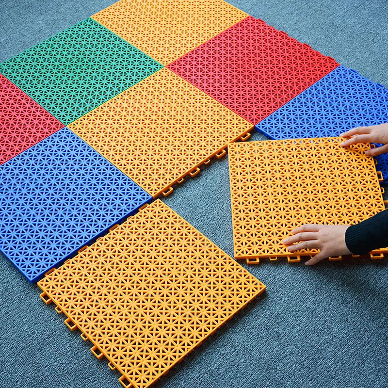 Outdoor Basketball Court floor Modular PP Interlocking suspended Sports Flooring Tiles