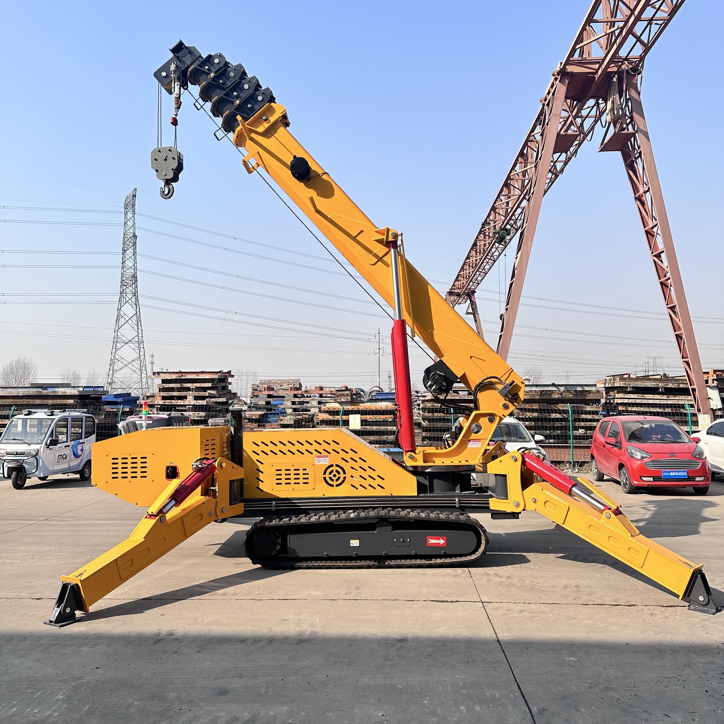 5 Ton Lifting Equipment Tower Mini Truck Crawler Crane 3ton Hydraulic Lifting Boom Spider Crane