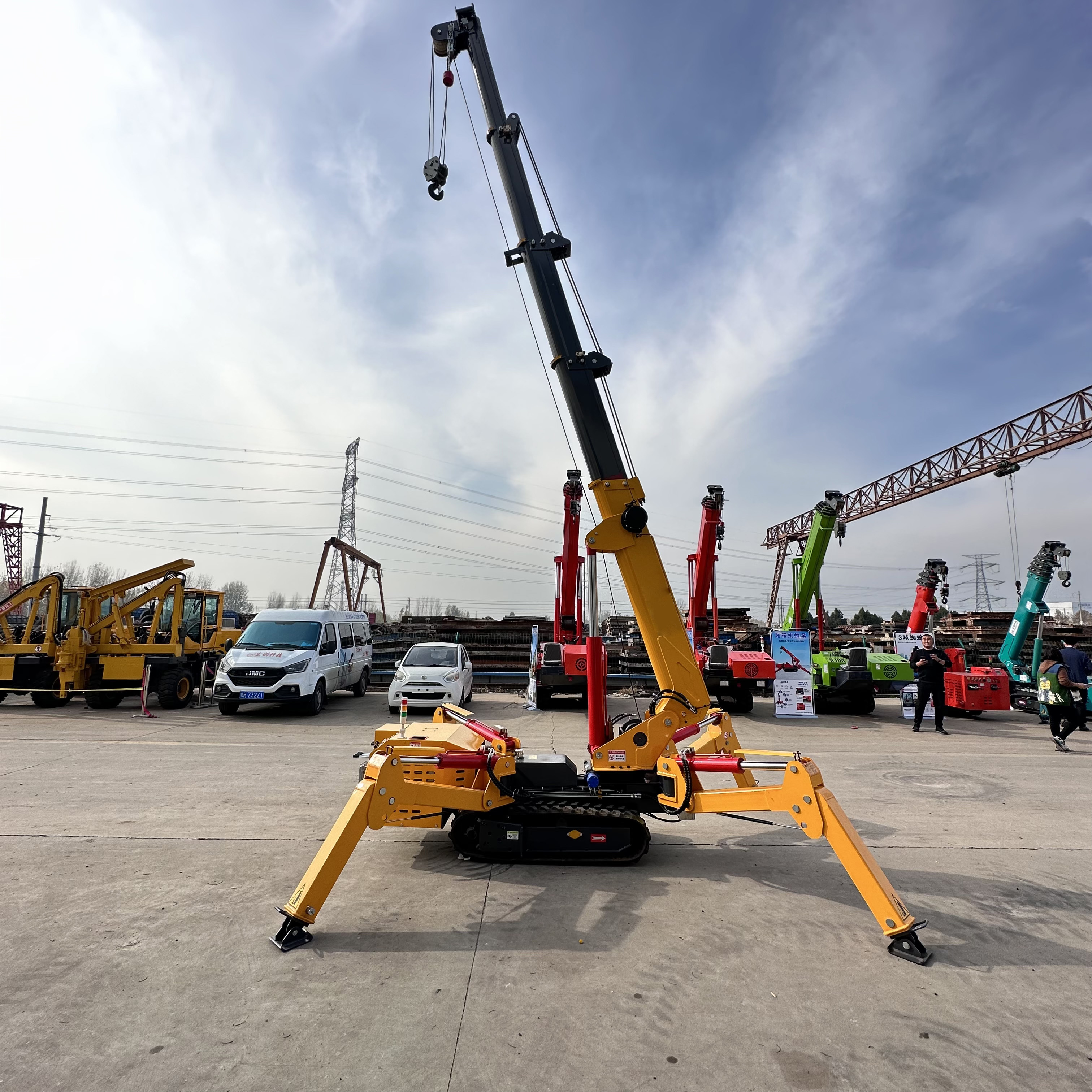 5 Ton Lifting Equipment Tower Mini Truck Crawler Crane 3ton Hydraulic Lifting Boom Spider Crane