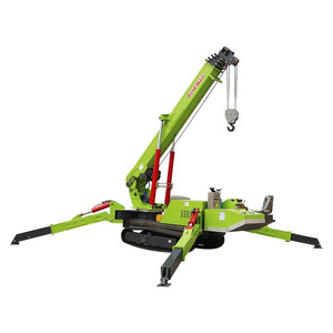 SuiZhong Narrow Space 360 Degree Hydraulic 9.5m 3 Tons Foldable Mini Spider Crawler Crane Hoist For Sale