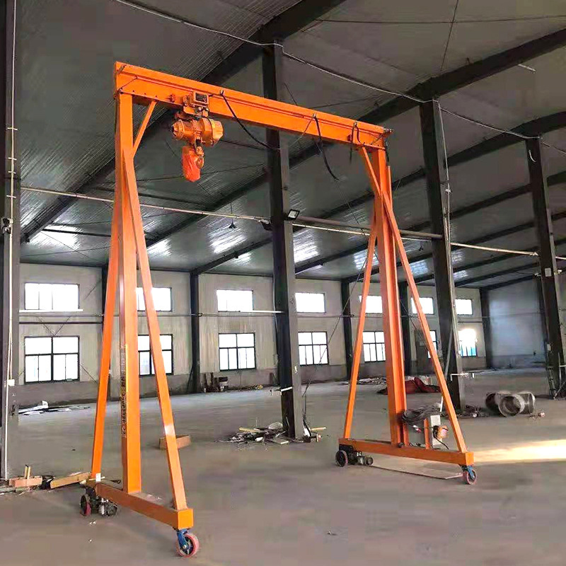 Small Loading Anti-rust Marine Aluminum Gantry Portal Crane Price For Maintaining Aircraft Aeroplane Barges Houseboat