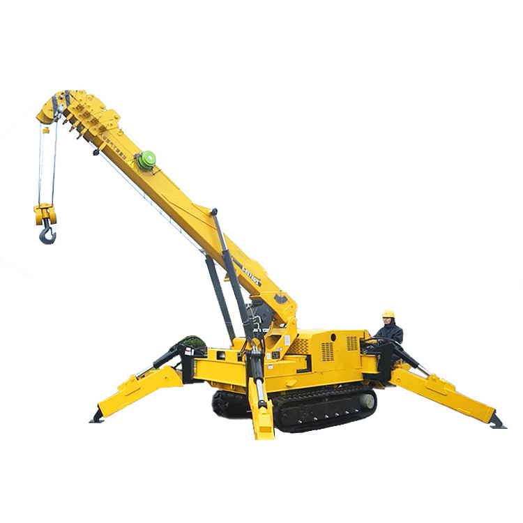 SuiZhong Narrow Space 360 Degree Hydraulic 9.5m 3 Tons Foldable Mini Spider Crawler Crane Hoist For Sale