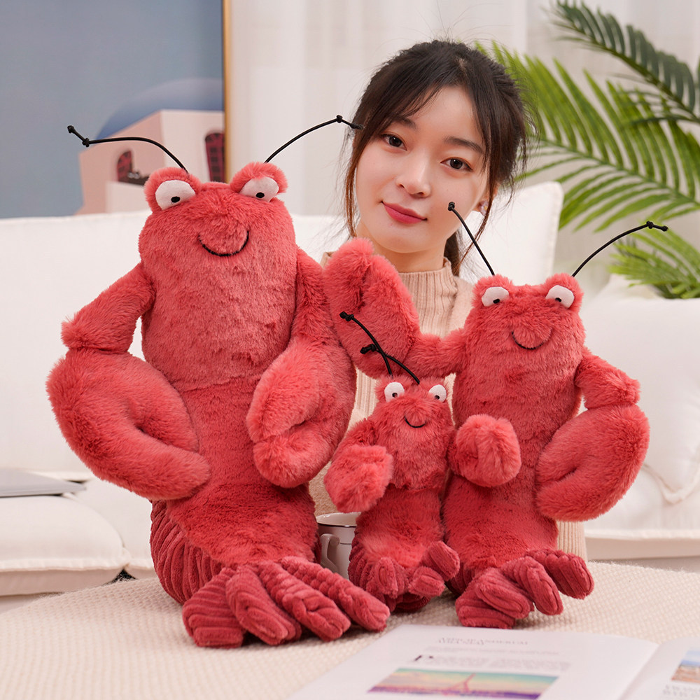 Fun sea creatures kids plush toys Cute lobster plush dolls simulation crab stuffed animal pillow home fabric decoration