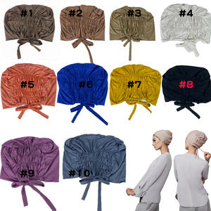 2021 Women's Under Scarf Stretch Jersey Adjustable Head Scarf Bonnet Accessories Inner Modal Hijab Under Caps