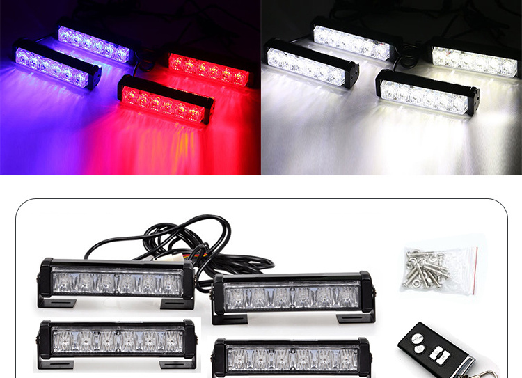 Strobe light with remote control 12-24V 12/24/36 beads color changing light for car road opening daylight