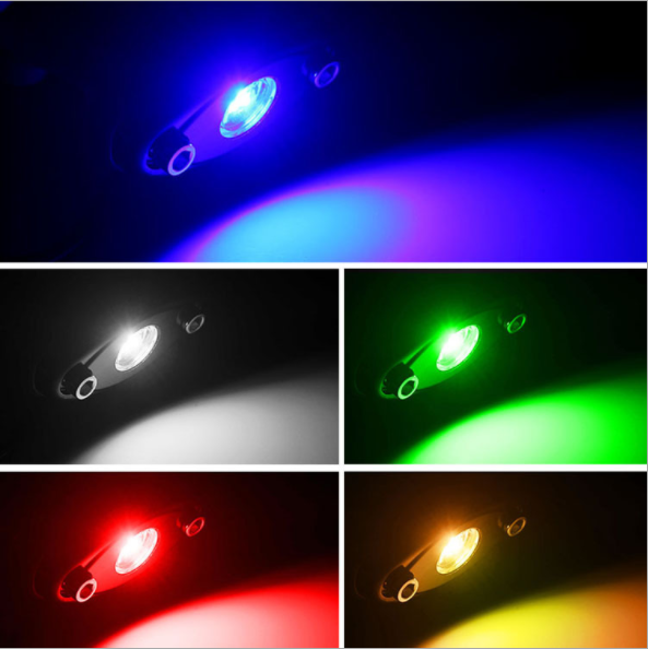 9W 2 inch Aluminum LED Rock Light with Multiple Color Under Light Flashing, Music Mode for Off Road Trucks