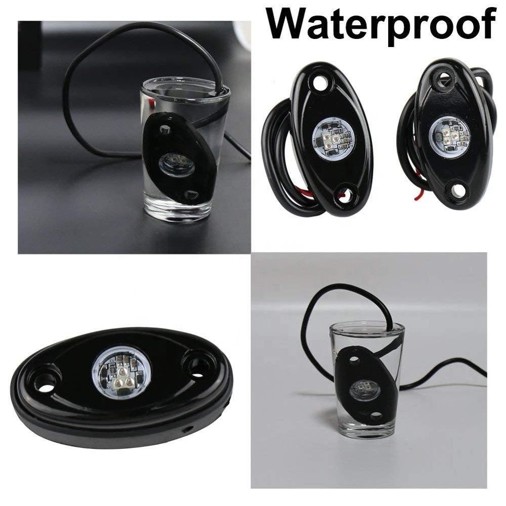 9W 2 inch Aluminum LED Rock Light with Multiple Color Under Light Flashing, Music Mode for Off Road Trucks