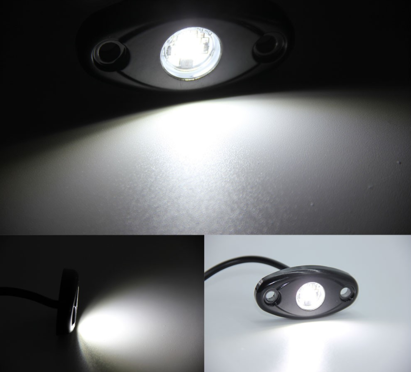 9W 2 inch Aluminum LED Rock Light with Multiple Color Under Light Flashing, Music Mode for Off Road Trucks