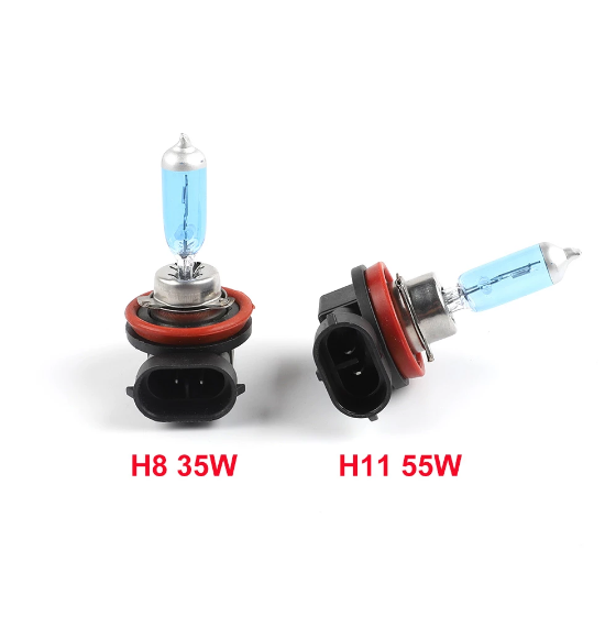 Halogen bulb for car headlight, 1 piece, H1 H3 H4 H7 H8 H9 H11 9005 HB3 9006 HB4 12V 55W 5000K, Quartz glass