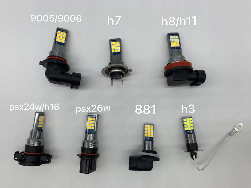 Dual color LED H11 H8 H1 H3 880 H27 881 h7 hb3 9005 9006 5202 H16 led Car Fog Bulbs Automotive Lights Headlight System 12V-24V