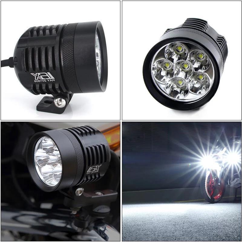 Motorcycle headlight LED spotlight 12v L6X electric bicycle light LED moto fog light For BMW Suzuki Front Brackets Passing Light