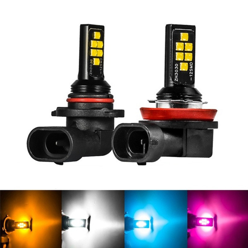 H1 H3 H7 H8 H9 H11 9005 HB3 9006 HB4 881 880 H27W LED Anti Fog Lamp Car Driving Light Auto Front Foglamps Bulb White Yellow