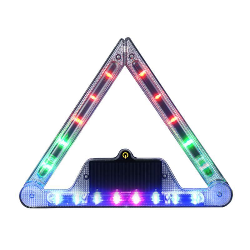 solar wireless foldable triangle car signal alarm LED emergency vehicle lighting light bars, car accessories lights