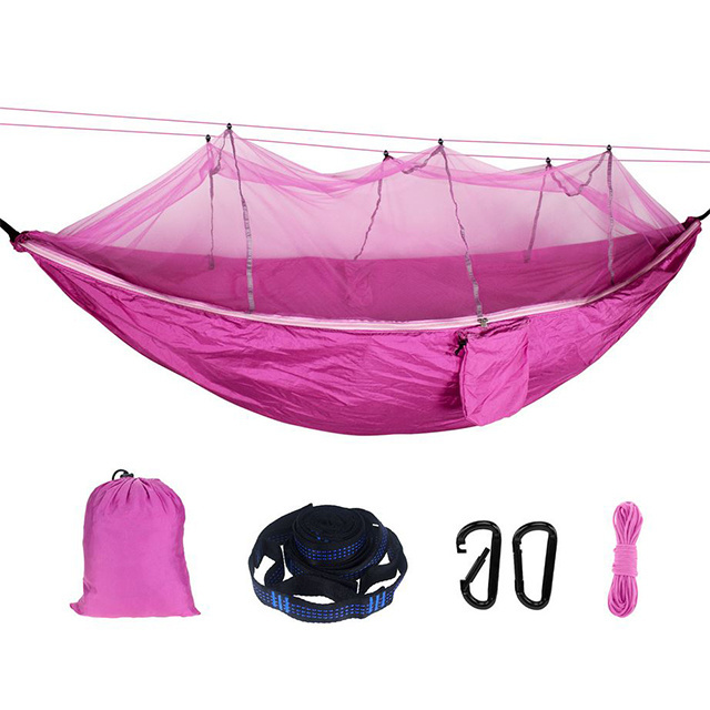 High Strength Parachute Fabric Anti-Mosquito 2 Persons Hammock With Net