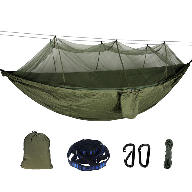 High Strength Parachute Fabric Anti-Mosquito 2 Persons Hammock With Net