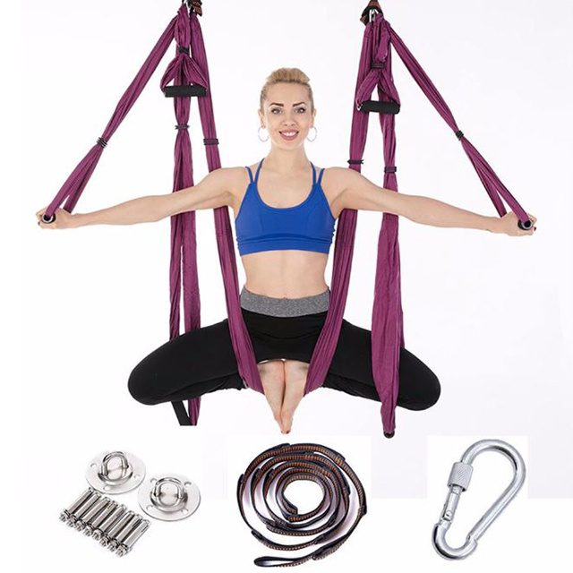 High Strength Nylon Gym Fitness Aerial Yoga Swing Set Silk Yoga Hammock Stand