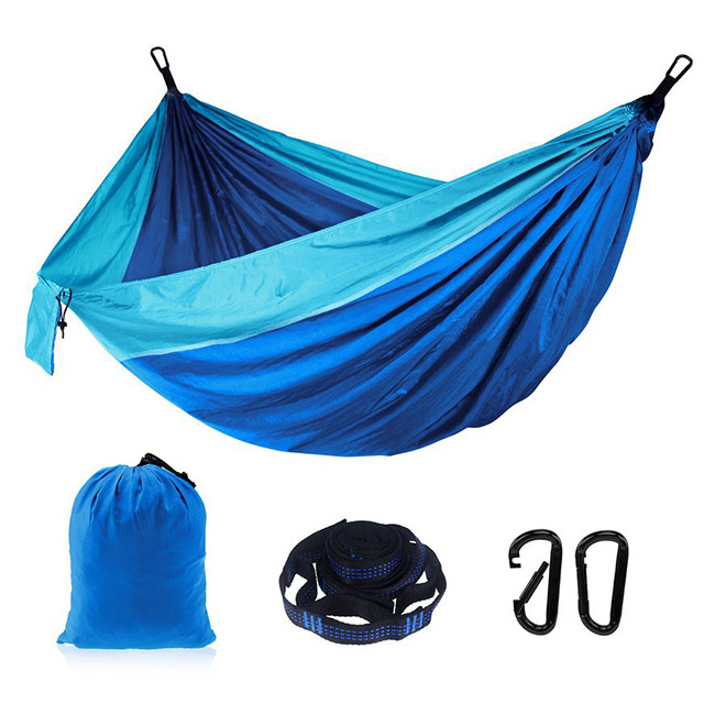 Custom 2-Person Camping Hammock Waterproof Outdoor Equipment-Parachute Nylon Fabric Colorful Travel and Hiking Gear for Adults