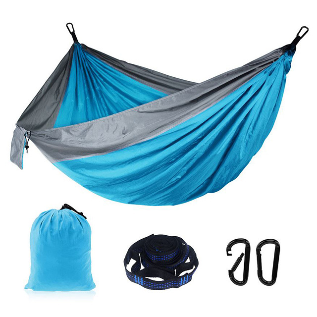 Custom 2-Person Camping Hammock Waterproof Outdoor Equipment-Parachute Nylon Fabric Colorful Travel and Hiking Gear for Adults