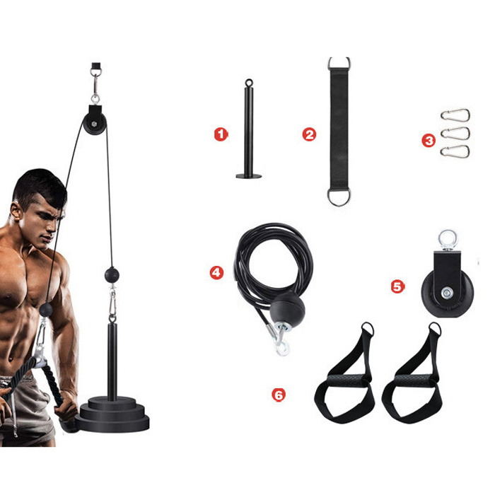 Home Exercise Equipment Cable Pulley Machine Tricep Gym Pulley System