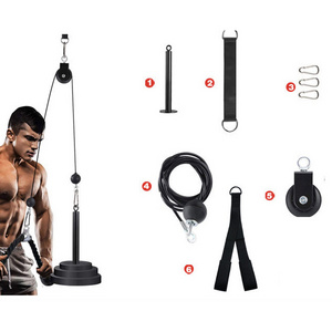 Home Exercise Equipment Cable Pulley Machine Tricep Gym Pulley System