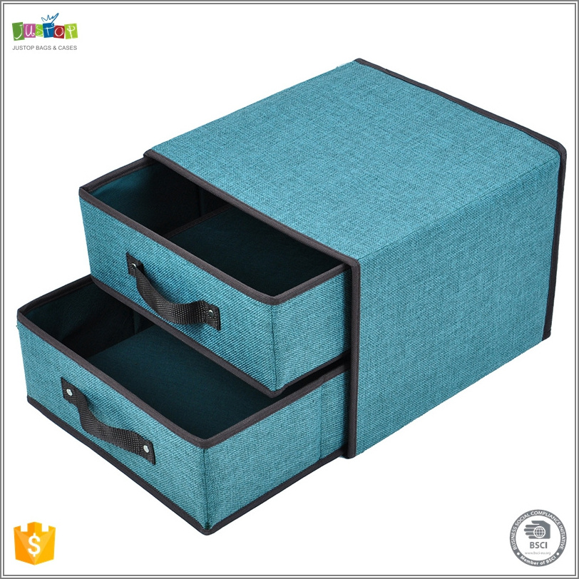 Foldable Cloth Storage Boxes Closet Dresser Drawer Non-woven Organizer Cube Basket Bins