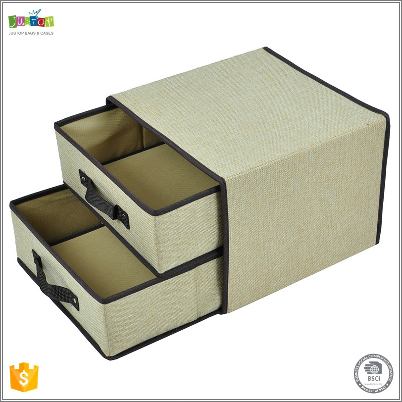 Foldable Cloth Storage Boxes Closet Dresser Drawer Non-woven Organizer Cube Basket Bins