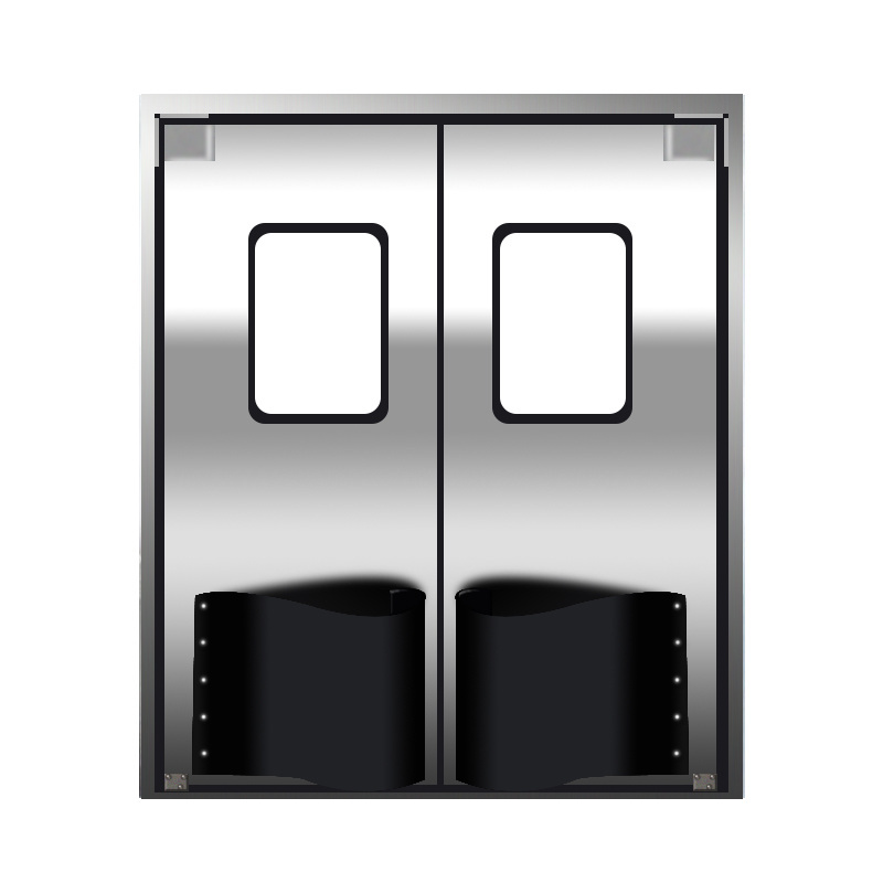 Double Action Swinging Impact Doors Prices Cheap Stainless Steel Kitchen Metal Door Modern Anti-theft Automatic China Restaurant