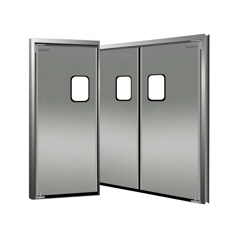 JST 2022 Kitchen Door Impact Door For Food Industry Stainless Steel Double sWing traffic door