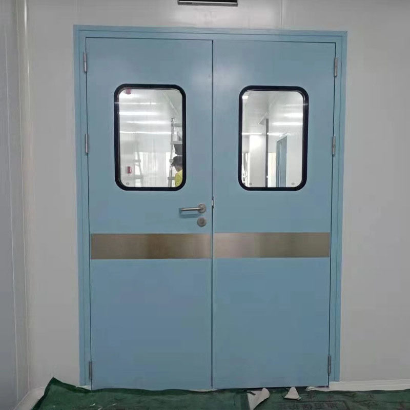 JST Fire Rated Steel  Double Leaf Glazed Security Fireproof  Hotel School hpl hospital doors